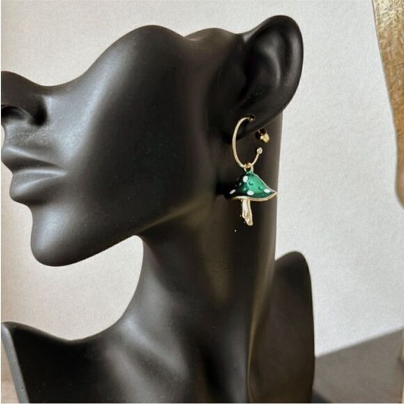 Bohemian mushroom earrings N481 - Picture 3 of 3